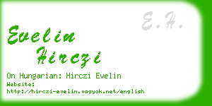 evelin hirczi business card